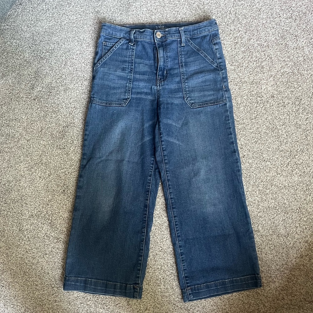 Time and Tru Blue Ankle Cropped Pants